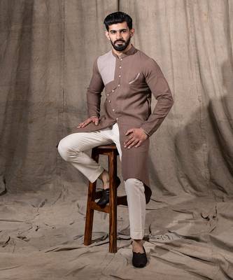Brown Drape Kurta 3