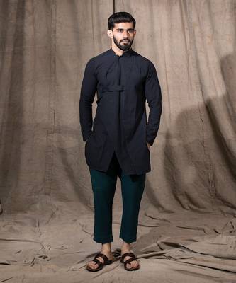 Black Asymetrical Kurta 1