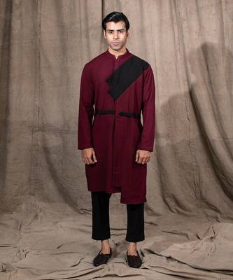 Red Asymetrical Kurta 1