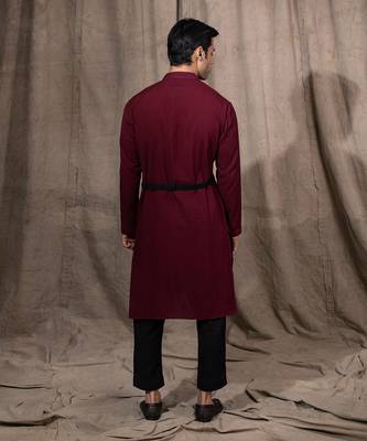 Red Asymetrical Kurta 3