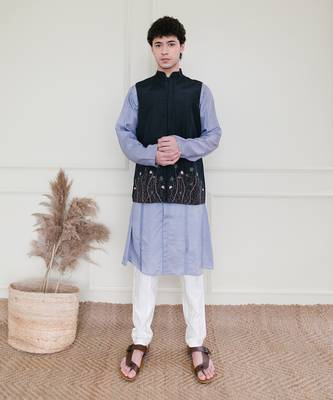 Charcoal Black Waistcoat 1