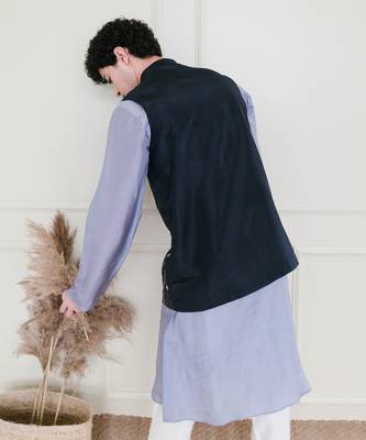 Charcoal Black Waistcoat 3