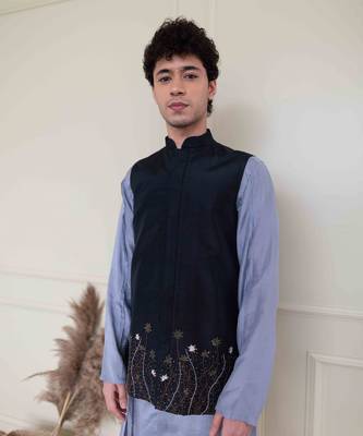 Charcoal Black Waistcoat 4