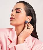 Classic Tanzanite Heart Studs