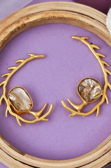 Gold earrings