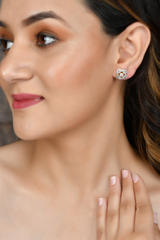 White earrings