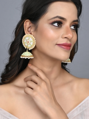 Green earrings 2