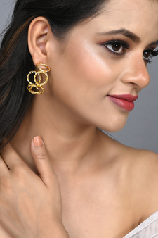Gold earrings