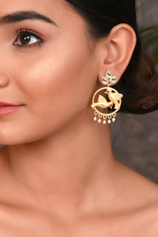 Gold earrings