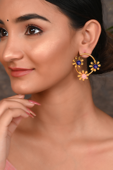Gold earrings