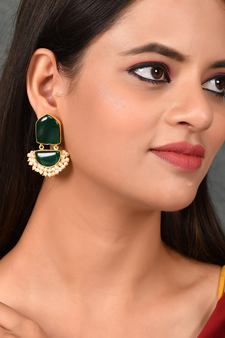 Green earrings