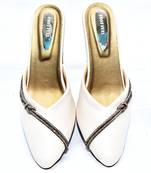 Queen Me White Heels