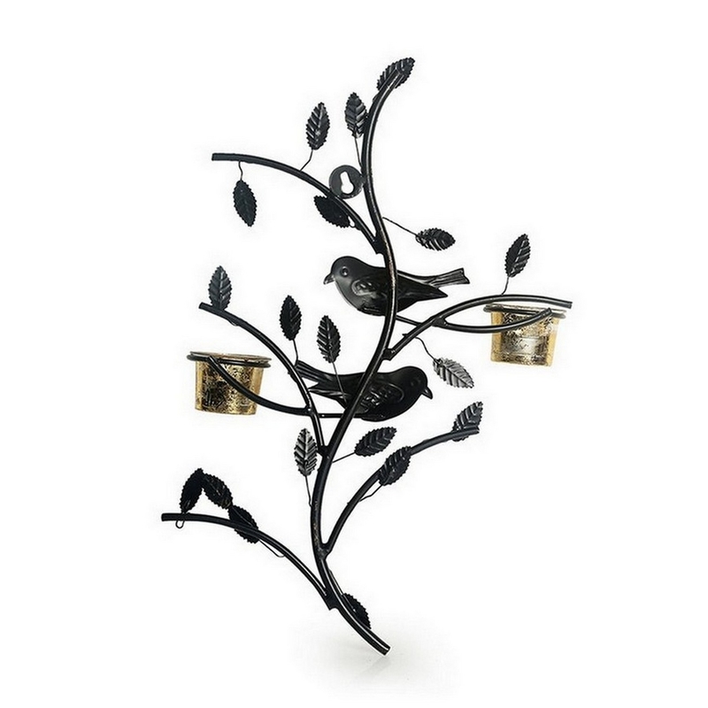 Trinity Craft Birds On Branch Wall Sconce Tea Light Holder |Table Decor | Wall Decor | Table showpiece | Home Showpiece