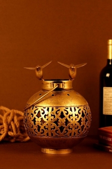 Trinity Craft Iron Antique 2 Bird Handi Hanging T-Light Holder |Table Decor | Wall Decor | Table showpiece