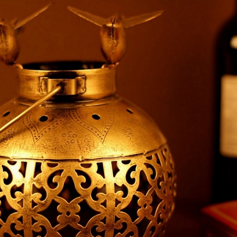 Trinity Craft Iron Antique 2 Bird Handi Hanging T-Light Holder |Table Decor | Wall Decor | Table showpiece