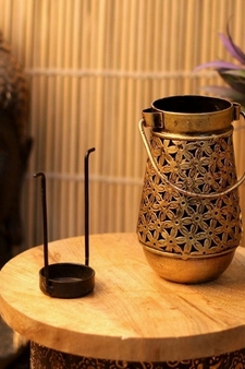 Trinity Craft Iron Antique Small Handi Hanging Tea Light Holder | Table Decor | Wall Decor | Table Home Showpiece