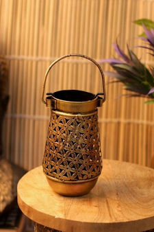 Trinity Craft Iron Antique Small Handi Hanging Tea Light Holder | Table Decor | Wall Decor | Table Home Showpiece