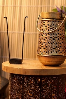 Trinity Craft Iron Antique Big Handi Hanging Tea Light Holder | Table Decor | Wall Decor | Table Home Showpiece
