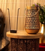 Trinity Craft Iron Antique Big Handi Hanging Tea Light Holder | Table Decor | Wall Decor | Table Home Showpiece