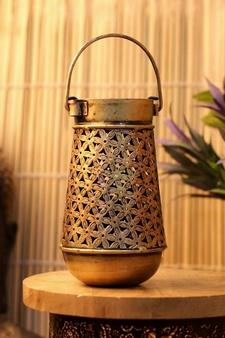 Trinity Craft Iron Antique Big Handi Hanging Tea Light Holder | Table Decor | Wall Decor | Table Home Showpiece