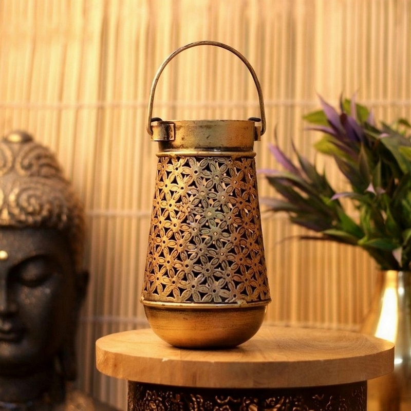 Trinity Craft Iron Antique Big Handi Hanging Tea Light Holder | Table Decor | Wall Decor | Table Home Showpiece