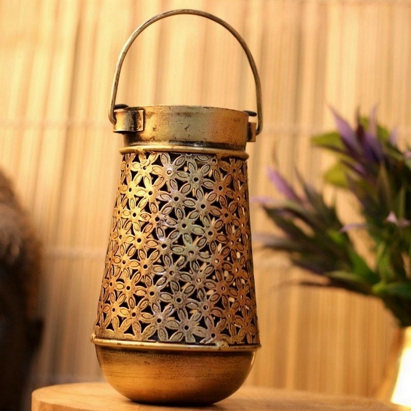 Trinity Craft Iron Antique Big Handi Hanging Tea Light Holder | Table Decor | Wall Decor | Table Home Showpiece