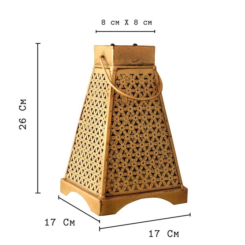 Trinity Craft Iron Antique Big Painted Minnar Tea Light Lantern | Table Decor | Wall Decor | Table Home Showpiece