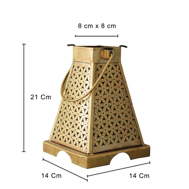 Trinity Craft Iron Antique Medium Painted Minnar Tea Light Lantern | Table Decor | Wall Decor | Table Home Showpiece