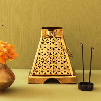 Trinity Craft Iron Antique Small Painted Minnar Tea Light Lantern | Table Decor | Wall Decor | Table Home Showpiece 1
