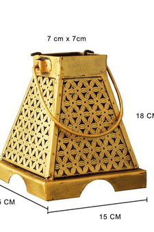 Trinity Craft Iron Antique Small Painted Minnar Tea Light Lantern | Table Decor | Wall Decor | Table Home Showpiece