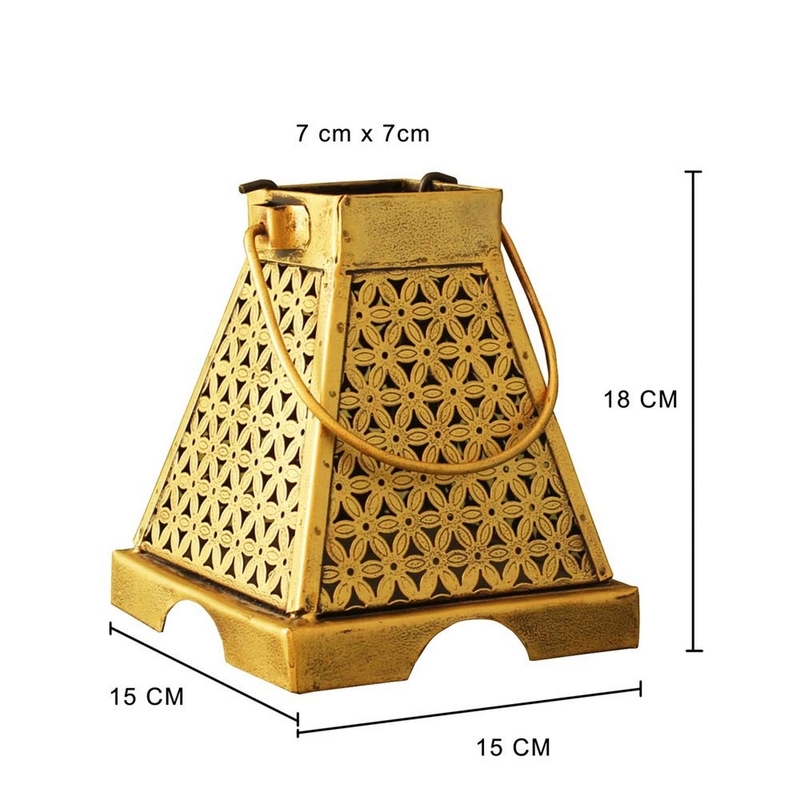 Trinity Craft Iron Antique Small Painted Minnar Tea Light Lantern | Table Decor | Wall Decor | Table Home Showpiece