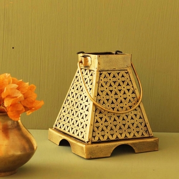 Trinity Craft Iron Antique Small Painted Minnar Tea Light Lantern | Table Decor | Wall Decor | Table Home Showpiece 3