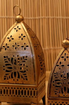 Trinity Craft Iron Painted Minnar Lantern Tea Light Lantern Set Of 2 | Table Decor | Wall Decor | Table showpiece