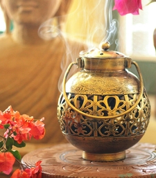 Trinity Craft Iron Iron Antique Dhoop Pot T-Light Holder | Table Decor | Wall Decor | Table showpiece | Home Showpiece