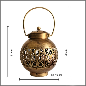Trinity Craft Iron Iron Antique Dhoop Pot T-Light Holder | Table Decor | Wall Decor | Table showpiece | Home Showpiece 3