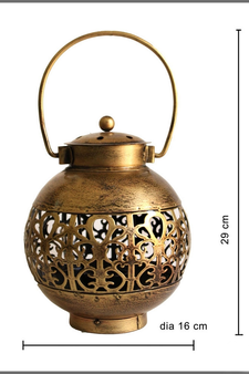 Trinity Craft Iron Iron Antique Dhoop Pot T-Light Holder | Table Decor | Wall Decor | Table showpiece | Home Showpiece
