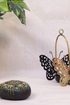 Trinity Craft Iron Antique 2 Butterfly T-Light Holder | Table Decor | Wall Decor | Table showpiece | Home Showpiece