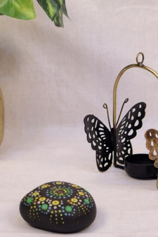 Trinity Craft Iron Antique 2 Butterfly T-Light Holder | Table Decor | Wall Decor | Table showpiece | Home Showpiece