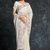 White embroidered georgette saree with blouse