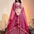 Pink embroidered net stitched lehenga