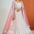 White embroidered georgette semi stitched lehenga