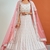 White embroidered georgette semi stitched lehenga