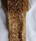 9 meter copper coloured saree lace border