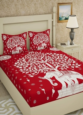 Printed 100% Cotton Double Bedsheets Pack Of 3 With 6 Pillow Covers 3
