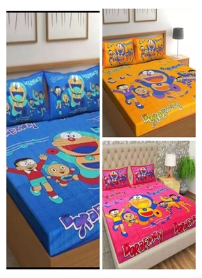 Printed 100% Cotton Double Bedsheets Pack Of 3 With 6 Pillow Covers 1