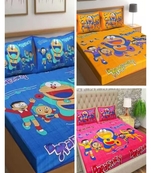Printed 100% Cotton Double Bedsheets Pack Of 3 With 6 Pillow Covers