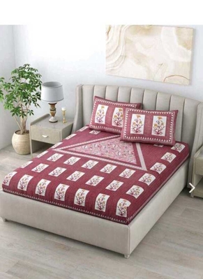 Printed 100% Cotton Double Bedsheets Pack Of 3 With 6 Pillow Covers 4