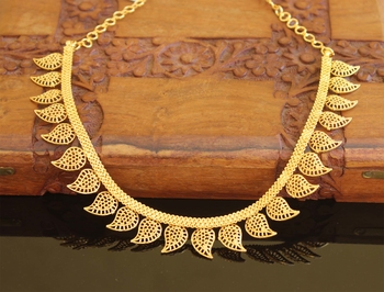 Kerala traditional gold plated necklace 1