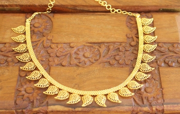 Kerala traditional gold plated necklace 2