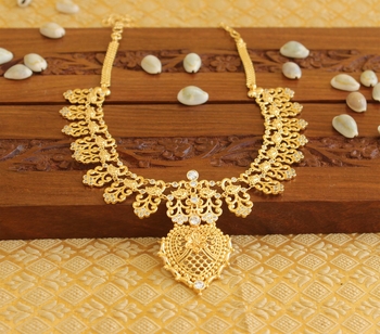 Kerala traditional peacock gold plated necklace 1